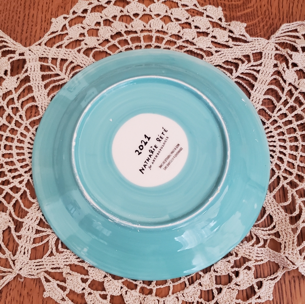 Anthropologie Nathalie Lete 12 Days of Christmas Plate -  3 French Hens - Picture 7 of 8